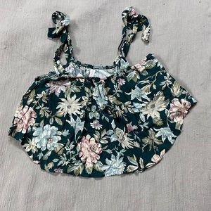 High low floral tank top